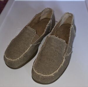 Aerosoles Women’s Canvas Slip-On Loafers Moc Toe Casual Comfort Flats Tan